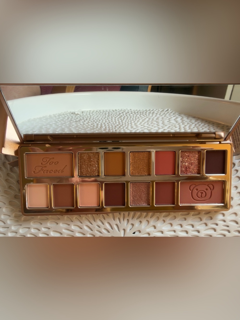 Too Faced Teddy Bare It All Eye Shadow Palette Brown & Pink NWT